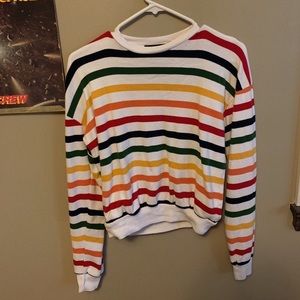 rainbow striped brandy melville top
